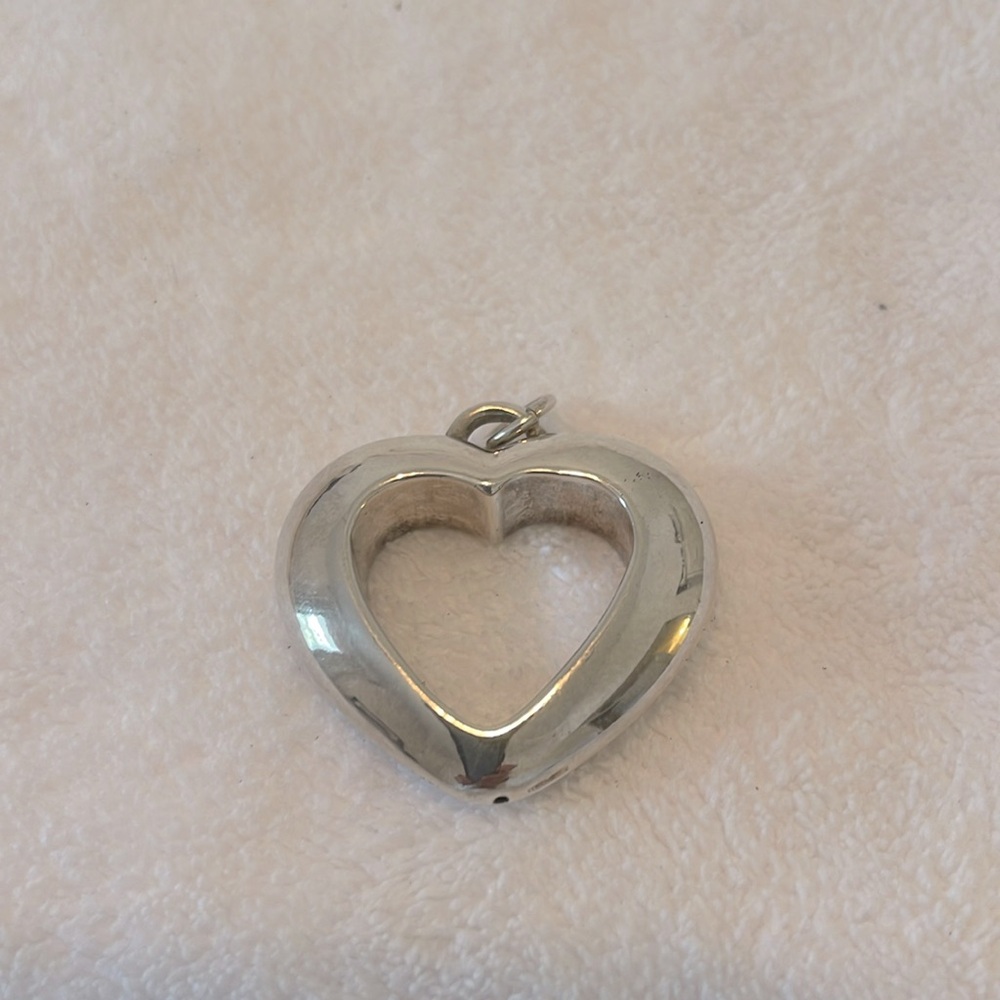 Sterling Silver Puff Heart EUC
